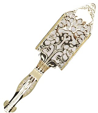 Cucchiaio per assenzio, 2 pezzi, cucchiaio scanalato per assenzio, in acciaio inox, vintage, per assenzio, cocktail, assenzio (oro)