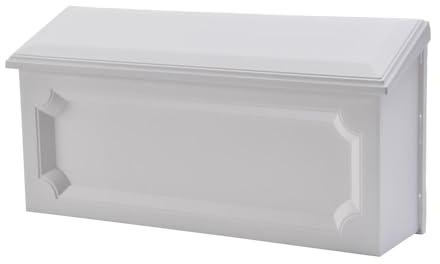 Architectural Mailboxes Windsor™ Wall-Mounted Mailbox for Outside, Rust-Proof Plastic Small Mail Box, White