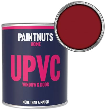 Paintnuts UPVC Window & Door Paint - RAL-3003 - RUBY RED Satin 1 Litre Tin