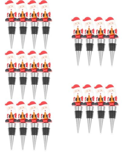 Alipis 20stücke Wiederverwendbare Weihnachts-weinflaschenverschluss Weinstopper Zur Frischhaltung Von Wein Bier Und Getränken Für Festliche Anlässe Und Partys