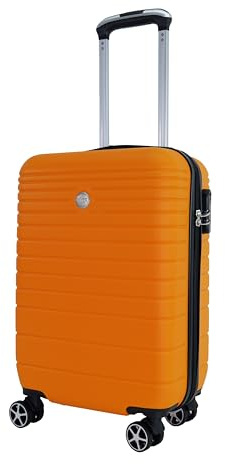 VIDA since 1995 Valise Rigide VR611B roulettes Double Rapport Qualité/Prix (Orange, S-CABINE-34L-2.5Kg-35x20x55cm)
