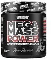 Weider - Mega Mass Power - Hochdosiertes Pulver mit CreaZ Kreatin und L-Glutamin - Geschmacksneutral - Für Workout Boost - 300g