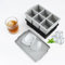 Ice Cube Tray - 2 Piece Silicone Ice Cube Tray,6 Compartment Ice Making Silicone Ice Compartment,Large Square Ice Tray for Freezing, Large Ice Cube Maker