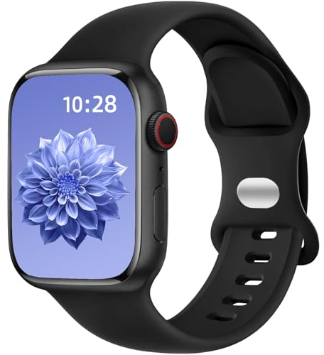 Dirrelo Armband kompatibelt med Apple Watch-armband 42 mm, 41 mm, 40 mm, 38 mm, 46 mm, 45 mm, 42 mm, 49 mm, kvinnor och män, mjukt silikonsportarmband för iWatch SE Ultra 2 Series 10 9 8 7 6 5 4 3 2 1