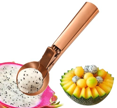 Cuchara de acero inoxidable con mango antideslizante y diseño robusto. Pala para helado | Para porciones de postres, bufé, cocina, hogar, dulces, palomitas de maíz, sandía y