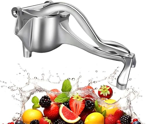 Aluminum Alloy Fresh Fruit Juice Extractor, 2026 New Hand Juicer Squeezer Manual Juicer Hand Press Lemon Juicer Manual Press with Ergonomic Grip for Orange Pomegranates Apple Lemon Lime (1 PCS)