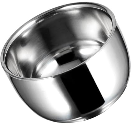 FIXOSHEE Recipiente para Espuma de Acero Inoxidable Gran Volumen, Cuenco para Barba y Afeitado, Utensilio para Hombres en Barberías y Viajes