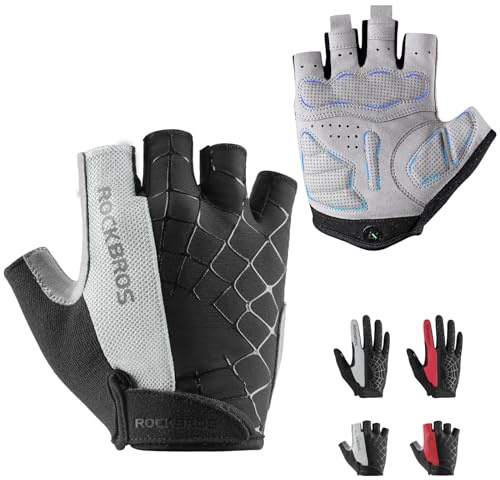 ROCKBROS Cycling Gloves for Men Mountain Bike Gloves Bicycle Gloves SBR Pad Anti-Slip Road Riding Gloves Breathable