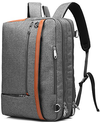 CoolBELL umwandelbar Aktentasche Rucksack Messenger Bag 15,6 Zoll Laptoptasche Herren Business Umhängetasche Mehrzweck Arbeitastasche Reisen Backpack Notebook Schultertasche(Grau)