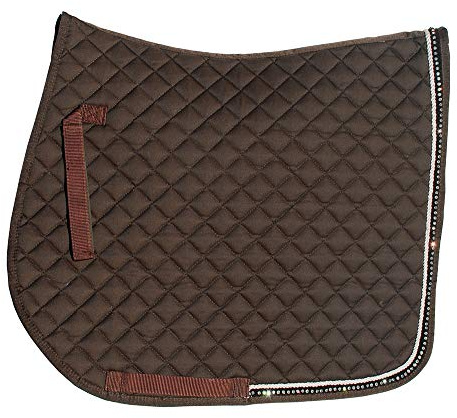 Rhinegold Elite Diamante Trim Saddle Cloth-Full-Brown