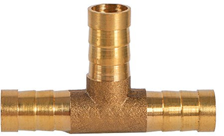Connecteur de Tuyau de Carburant à 3 Voies en t Raccord Tuyau Essence Adaptateur de Joint de Jointure de Menuisier en Laiton (10mm)