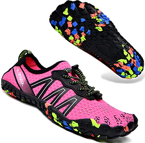Scarpe da Acqua Scarpe da Spiaggia da Uomo Donna Scarpe da Surf a Piedi Nudi Quick Dry Scarpe da Mare da Donna Leggero Unisex Sport Diving Scarpe da Piscina, Rosso