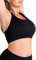 SHAPERMINT Seamless Racerback Wireless Sports Bra for Women with Removable Cups | Low Compression Womens Workout Tops, Black, L