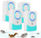 4 Pack Répulsif Ultrason Anti Rongeur Insectes, 60/s Fréquence de Changement Puissant Ultrason Souris et Rats pour Occasions Polyvalentes Anti Rats, Souris, Fourmis, Cafards