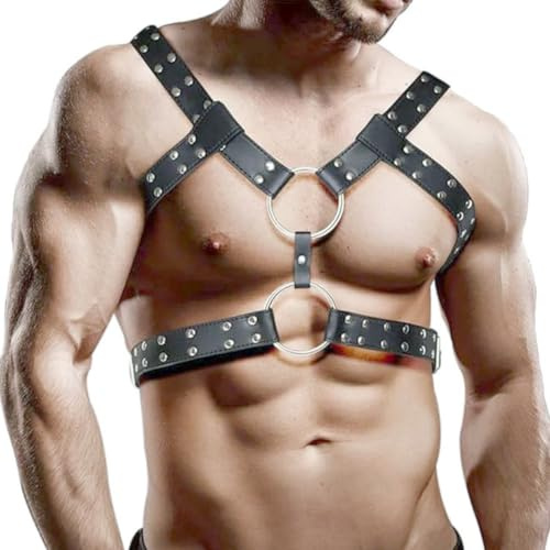 Adjustable Male Harness Costume for Men Body Bondage Chest Harness