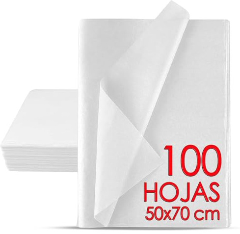 MAMAPAS 60 fogli di carta velina 50x70, carta da regalo, da cucire, artigianale, per cucire, da imballaggio, per confezioni, per modelli, per quadri,