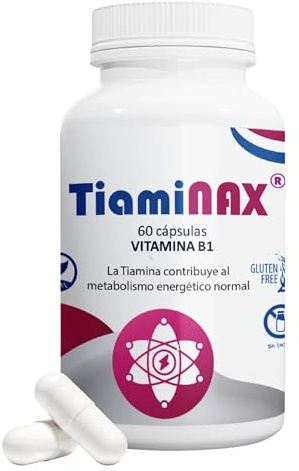 TiamiNAX de Margan Biotech, 60 cápsulas | Vitamina B1 | Clorhidrato de Tiamina | Harina de Arroz | Contribuye al Metabolismo Energético Normal | Tiamina B1 Pura | Suplementos Vitaminicos Energía