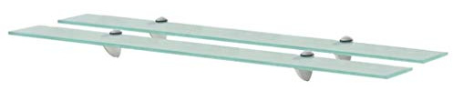 BOWEKAM Möbel, Regale, Wandregale und Latten, Schweberegale, 2 Stück, Glas, 90 x 20 cm, 8 mm