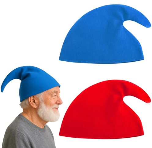 ZeBQrphio 2 Pack Gnome Hat, Santa Hat for Christmas Parties, Festive Costume Accessories, Themed Events, Cosplay and Home Decor