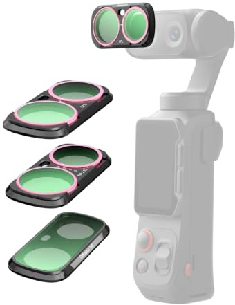 TELESIN Kit de filtros ND4/ND16/ND64 para Insta360 Luna Ultra, Vidrio HD