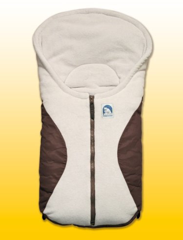 Heitmann Eisbärchen Fußsack Babyschale, Design:mocca/sand SM