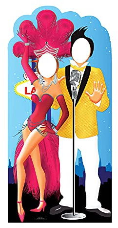 Star Cutouts SC597 Vegas Couple Stand-In Cardboard Cutout – Las Vegas Party Photo Prop, Casino Theme Decoration & Event Display