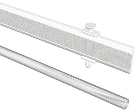 Flairdeco Paneelwagen mit Klettband, kürzbar, Aluminium, Weiß, 57 cm