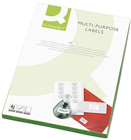 Q-Connect Multipurpose Labels 139x99mm 4 Per Sheet White (Pack of 400) 9670055