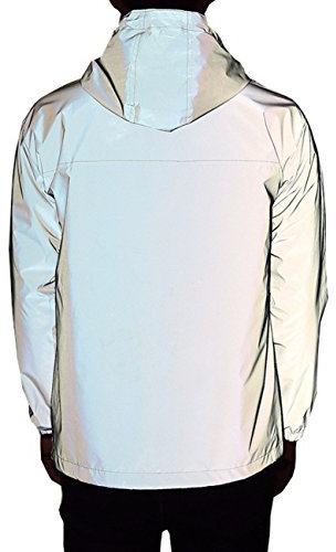 TR Women's Fully Reflective Jacket 3M Cycling Jacket (Asian XL=US L, Grey)
