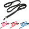 MEKEET Large Dog Lead Leash, 1.5m Double Handles Dog Lead Heavy Duty Strong Nylon Reflective Dog Leash with 2 Padded Handles Extra Traffic Lead for Safety Training Walking Medium Large Pets