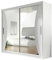 Mirjan24 Schiebetürenschrank London V mit Spiegel, Kleiderschrank, Schwebetürenschrank, Modernes Schlafzimmerschrank 180x215x58cm, Garderobe, Schlafzimmer (Weiß)