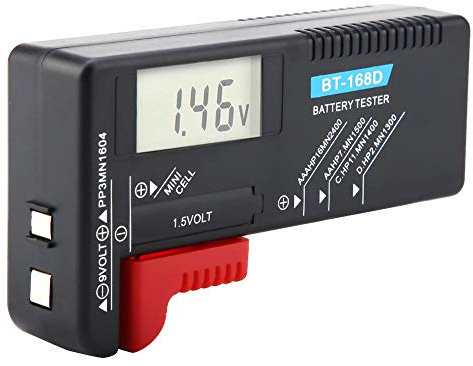 Yinhing Universal Battery Tester - LED Household Volt Battery Checker with Accurate Digital Screen for All Batteries Uk, AA, AAA,D,C and 9V Batteries and Button Cells