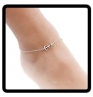 Wedity ancla tobilleras plata simple azul marino tobilleras pulseras accesorios de playa joyería de pie ajustable para mujeres niñas