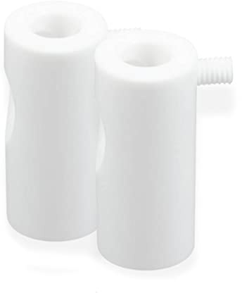 HALOTEC | Pack 2 Gancho Descentralizador Techo Blanco | Desplaza Luz Lámparas | Soporte Decorativo | Descentrador Lámparas de pared o techo