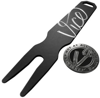 VICE Golf Gator Pitchgabel + Ballmarker-Set | Gunmetal