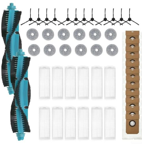 FACAIIO Kit de accesorios para aspiradora Cecotec para Conga 11090, 49 piezas, cepillo lateral principal, filtro, paño de fregona, bolsas de polvo