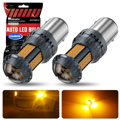 KaiDengZhe 1157 BAY15D LED, Aggiornamento più Recente Ambra P21/5W LED CANBUS Senza Errori Anti Hyper Flash 1157 2357 1157A LED Lampadina con Sostituzione del Proiettore per Indicatori di Direzione