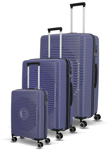 travelite set di valigie rigide 3 pezzi, 4 ruote, ORBITA, trolley con guscio infrangibile e pratica organizzazione interna, dimensioni valigia L/M/S
