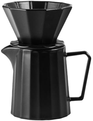 Okeeyseda Juego de Cafetera de Vertido, Juego de Goteros de Cerámica Vintage para Café, Filtros de Café, para Cafeterías, Restaurantes y Campamentos en Casa