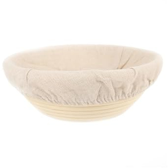Cesta Para Fermentar Pan Cesta de mimbre de fermentación de ratán Natural, cesta for masa, cesta for pan, cestas a prueba de masas(Round-23 * 8.5cm)