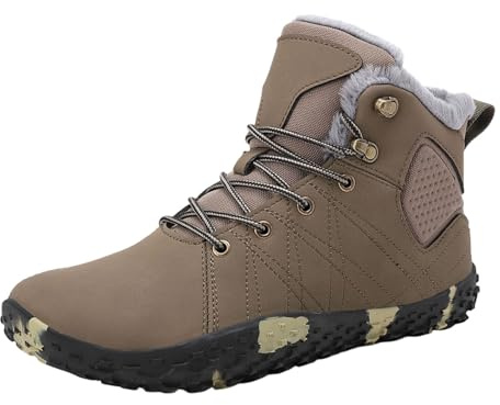 Generisch Chaussures d'hiver pieds nus pour homme et femme - Doublure chaude - Confortables - Antidérapantes - Chaussures d'hiver - Chaussures de randonnée - Chaussures de fitness - Bottes de neige