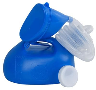 Bottiglia per orinatoio maschile, contenitore portatile per urina a prova di perdite, con coperchio, brocca unisex per uso notturno, design a tubo lungo