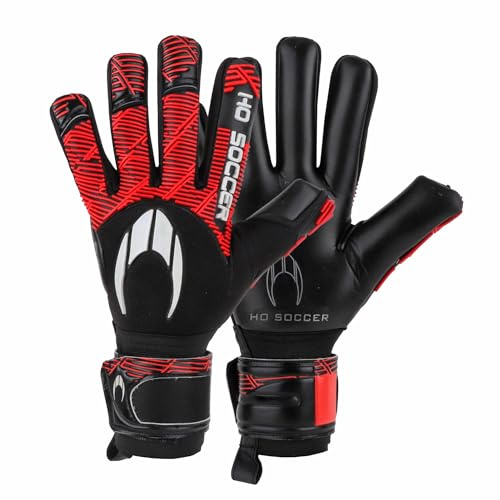 HO Soccer SSG KONCEPT Red Team Guantes de Portero, Unisex Adulto, Negro/Rojo, 9