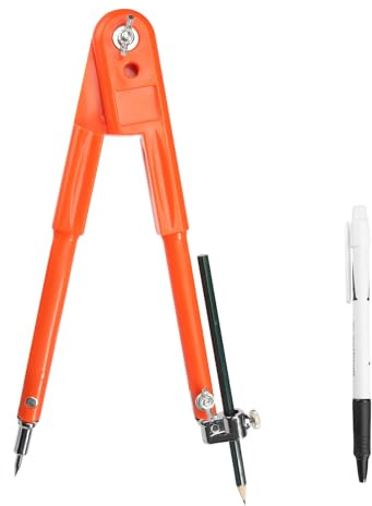 VUTYNKO Stor penncirkel, 25 cm professionell kompass för träarbete, snickarskompass med blyertspenna klämcirkel tester för snickare geometriteckning