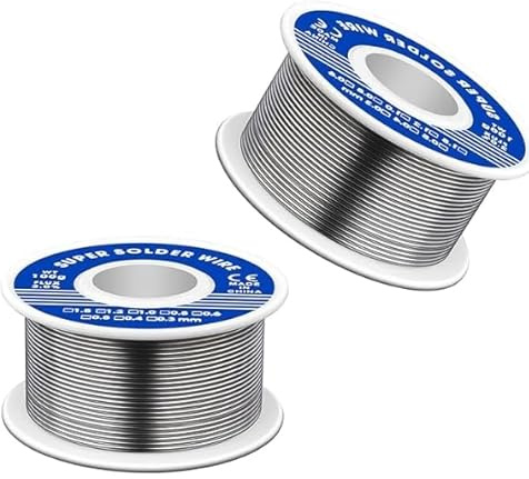 2 piezas de estaño para soldar con fundente 0,8 mm 50 g, alambre de soldadura con núcleo de resina para juntas de soldadura fuertes, alambre de estaño de soldadura a baja temperatura para reparación