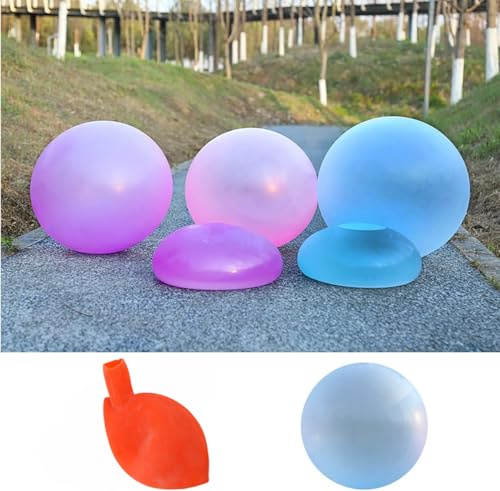 2 st bubbelbollar för vuxna 68,5 cm uppblåsbar vattenbubbla boll strand trädgård boll mjuk gummiboll