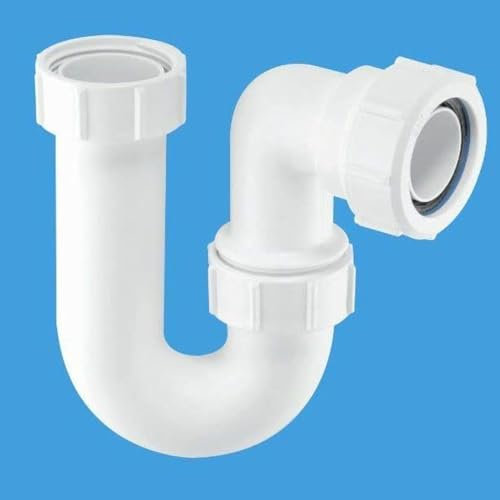 McAlpine SE10 Tubular Swivel 'P' Trap with Multifit Outlet, White