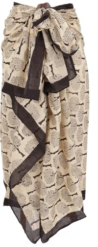 GURU SHOP - Pareo leggero, sarong, panno in cotone stampato a mano, uomo/donna, bianco, cotone, taglia unica, panno stampato, abbigliamento alternativo, Combinazione di colori 3, Taglia unica