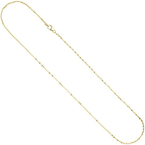 Jobo Damen Criss-Cross Kette 333 Gelbgold 1,3 mm 40 cm Gold Halskette Goldkette Karabiner