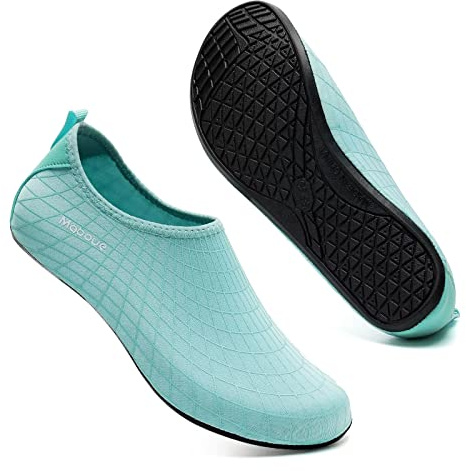 Mabove Swim Water Shoes Socks Barefoot Protecting for Sea Beach Swimming Pool Mens Women(Moon Green 015,7.5/8.5 UK,42/43 EU)